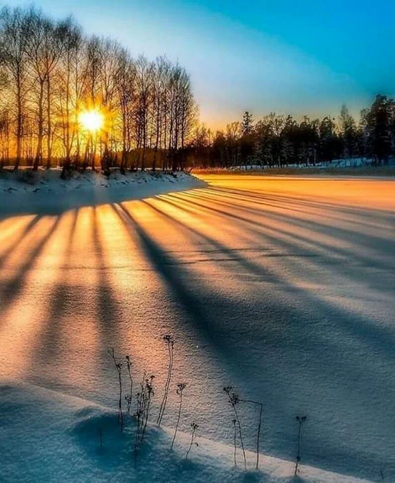 Winterlandschaft Sonnenuntergang